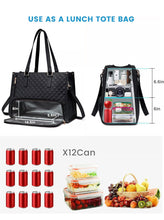 Load image into Gallery viewer, 2-in-1 Tote Lunch Bag Combo
