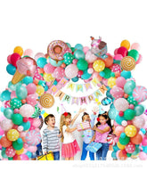 Load image into Gallery viewer, Girl's Birthday Balloons Party Supplies Set (For Sale)