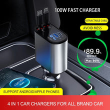 Load image into Gallery viewer, 4 in 1 Retractable Car Charger
