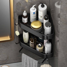Load image into Gallery viewer, Corner Wall Mounted Bathroom Shelf

