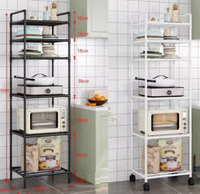 Load image into Gallery viewer, 6 Tier Metal Rolling Shelf
