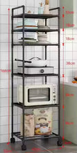 Load image into Gallery viewer, 6 Tier Metal Rolling Shelf
