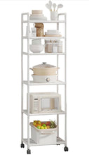 Load image into Gallery viewer, 6 Tier Metal Rolling Shelf
