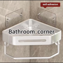 Load and play video in Gallery viewer, Corner Wall Mounted Bathroom Shelf

