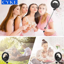 Load image into Gallery viewer, 6&quot; Bluetooth Selfie Stick/Tripod with Ring Light
