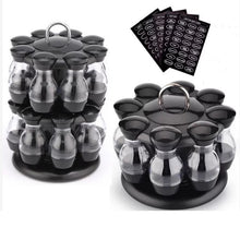 Load image into Gallery viewer, 16pcs, 2 Tier Rotating Spice Rack
