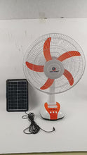 Load and play video in Gallery viewer, Rechargable Solar Oscillating 16in Desk Fan
