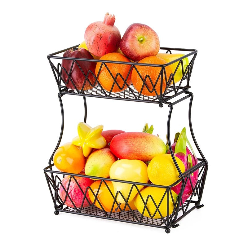 Double Layer Fruit and Vegetables Storage Basket