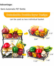 Load image into Gallery viewer, Double Layer Fruit and Vegetables Storage Basket

