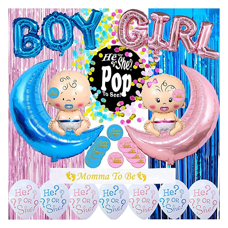 Gender Reveal Boy/Girl Decoration Kit (For Sale)