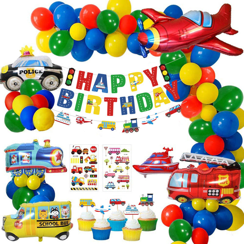 Multicolored Car Themed Party Decoration Set (For Sale)